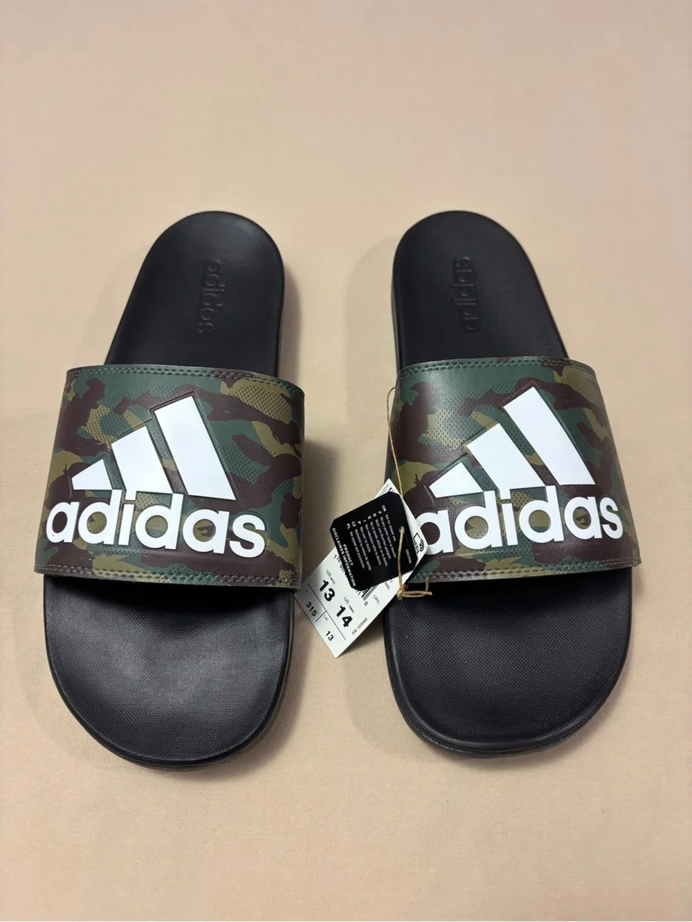 NWT Adidas Men’s Camo Slides Size 13